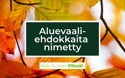 Keski-Suomen Vihreät nimesi uusia aluevaaliehdokkaita
