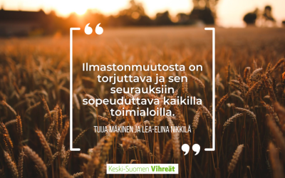 Tuija Mäkinen ja Lea-Elina Nikkilä: Keski-Suomen askelmerkit vähähiiliseen kiertotalouteen