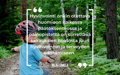 Meri Lumela: Kestävillä ratkaisuilla edistetään hyvinvointia Keski-Suomessa