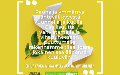 Emilia Lakka, Minna Myllymäki ja Jyry Virtanen: Missä on rauha?