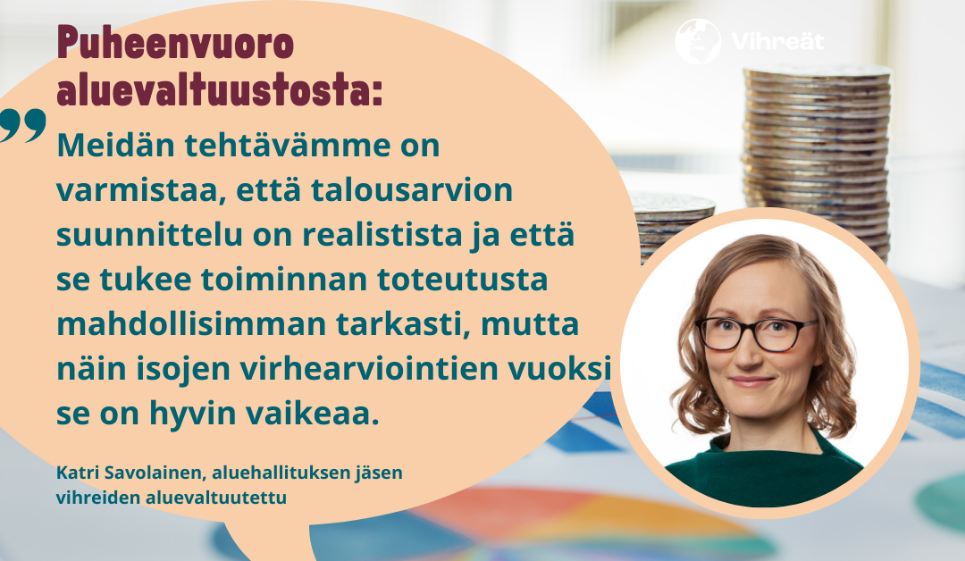 Katri Savolaisen puheenvuoro hyvinvointialueen vuoden 2024 syksyn talousarviomuutoksiin 12.11.2024