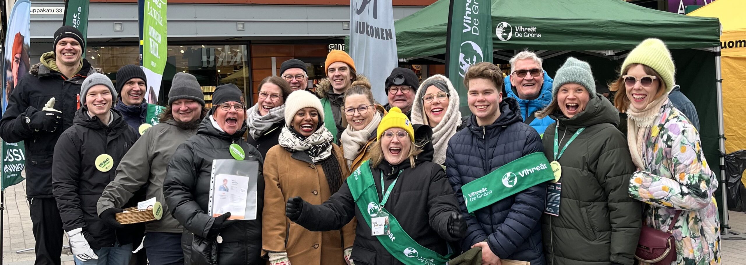 Keskisuomalaisia vihreitä ehdokkaita kunta-ja aluevaalien aikaan jyväskylän kompassilla