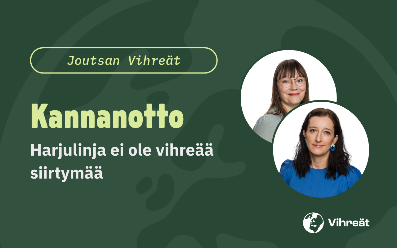 Joutsan Vihreät: Harjulinja ei ole vihreää siirtymää
